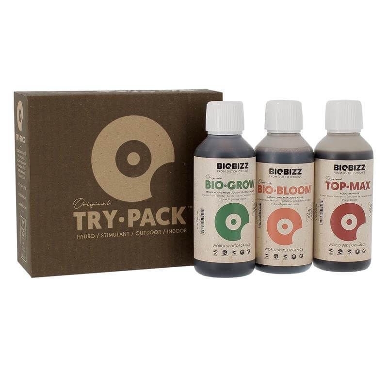 BioBizz TRY PACK INDOOR - Kit di avvio per la coltivazione indoor