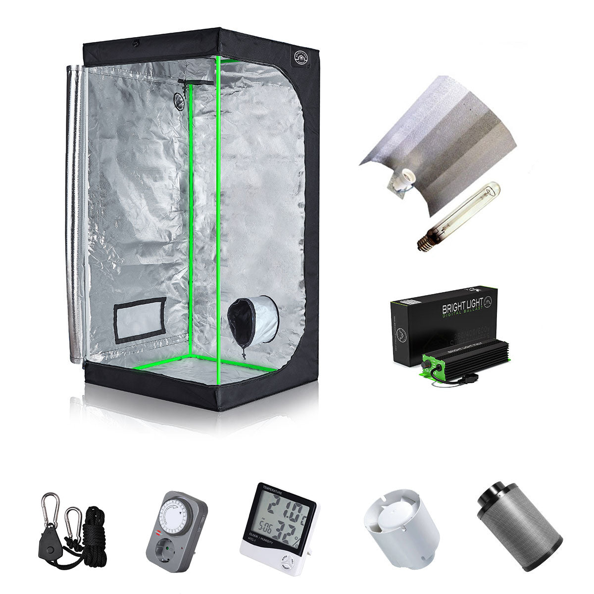 Growbox Completo BASE 80X80X160 - 250W HPS