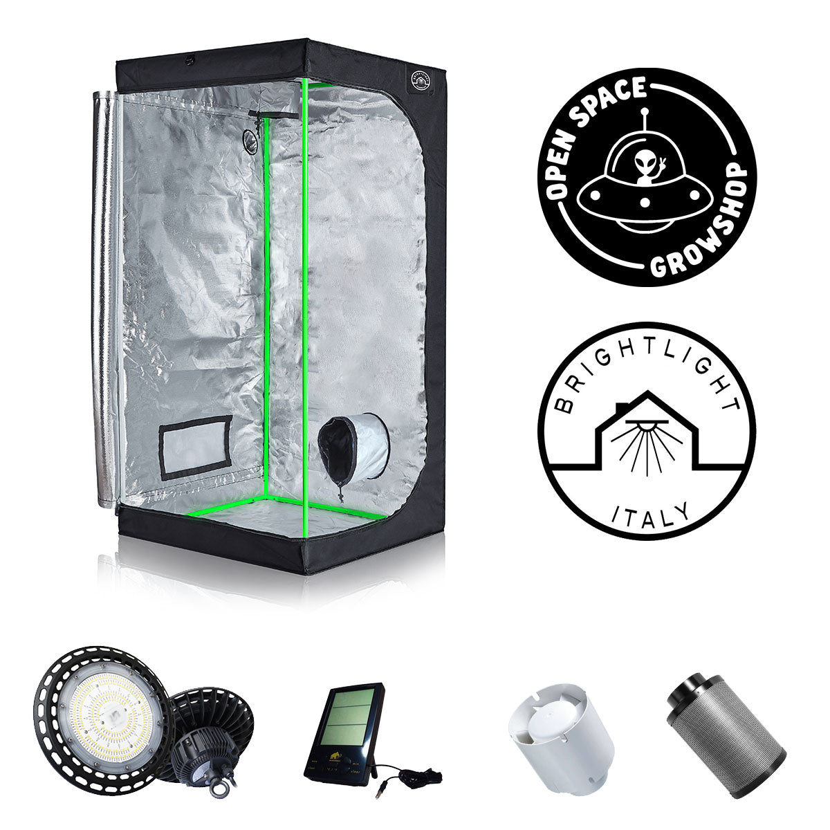 Growbox Completo Led 60X60X140 - UFO LED 100W