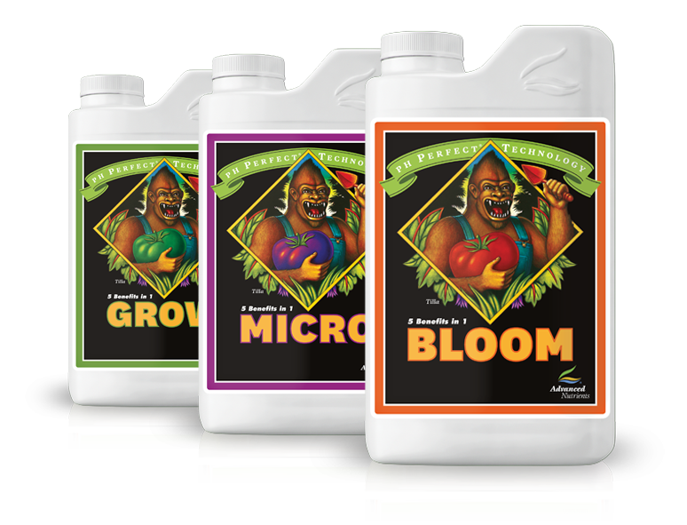 Kit Fertilizzanti Intero Ciclo di Fioritura : Grow, Micro, Bloom Advanced Nutrients