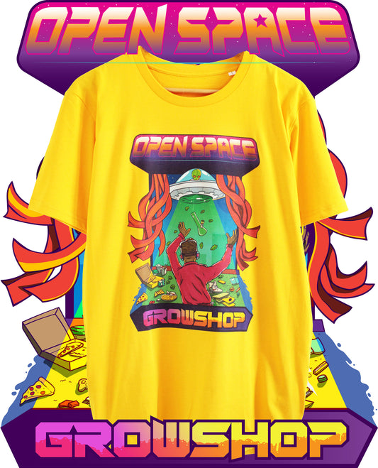 T-SHIRT MANICHE CORTE OPEN SPACE GROWSHOP YELLOW