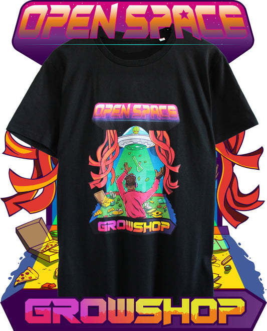 T-SHIRT MANICHE CORTE OPEN SPACE GROWSHOP BLACK